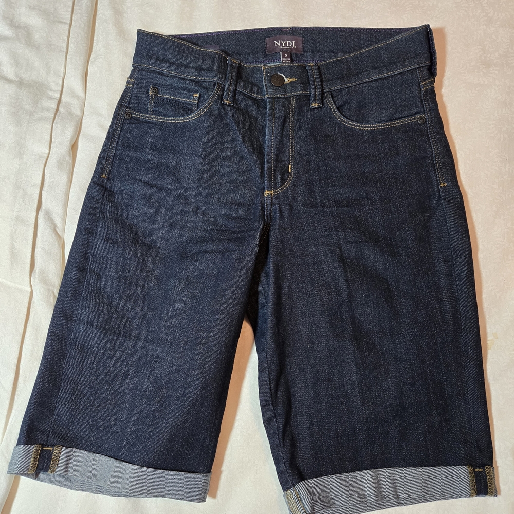 NYDJ Dark Blue Denim Shorts.  NWOT